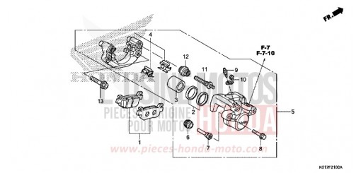 ETRIER DE FREIN ARRIERE SH125D de 2013